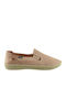 Γυναικεία Slip-On Δερμάτινα Ροζ