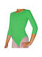 Kids' 3/4 Sleeve Bodysuit Cotton Lycra Greek Made Light Green