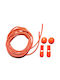 Elastic Shoelace Clip 1.20cm Orange