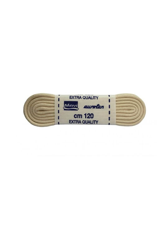 Movi Cotton Thick Round Cream Shoelaces 120cm