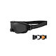 Wiley X Shooting Glasses Set of 3 Lenses with Anti-Glare & UV Protection Black