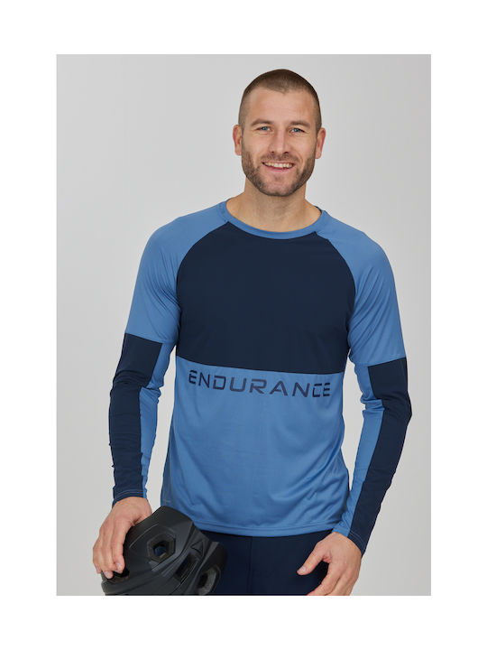 Endurance Ανδρική Μακρυμάνικη Μπλούζα Mountain Bike Μπλε Endurance Ανδρική Μακρυμάνικη Μπλούζα Mountain Bike Μπλε