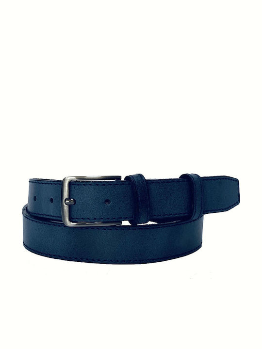 Women Weakness Ανδρική Ζώνη Δερμάτινη Blue Navy