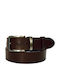 Wide Men's Belt Leather Brown
