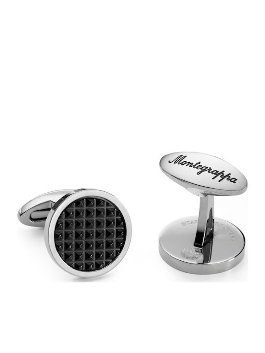 Montegrappa Manschettenknöpfe aus Silber in Schwarz Farbe