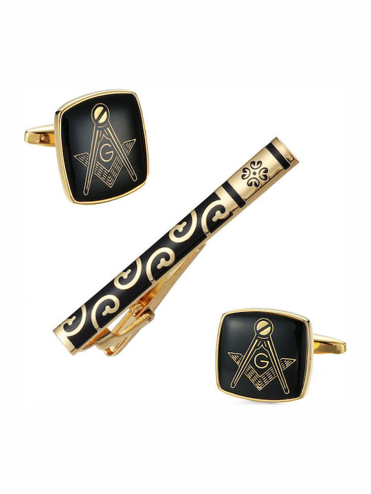 Cufflinks from Steel in Black Color