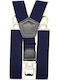 Wide Blue Suspenders Colour 4cm T133
