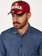 Luciano Faketti Jockey Cap Embroidery Adjustable One Size Cotton Burgundy