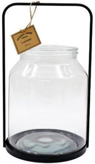 Atmosphera Laterne Glas Schwarz 16x29x29cm 1Stück