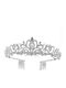 Bridal Crown Tiara Crystals Silver Height 4.50cm Support Comb