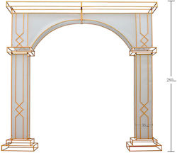 Vasiliki Bogen 280x280cm Metallischer Vasiliki Bogen 280cm Breite 35cm Vasiliki Bogen 280x280cm Metallischer Vasiliki Bogen 280cm Breite 35cm