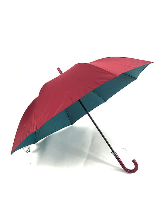 Trend Automatic Umbrella with Walking Stick Burgundy