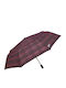 Unisex Windproof Automatic Umbrella Compact Red