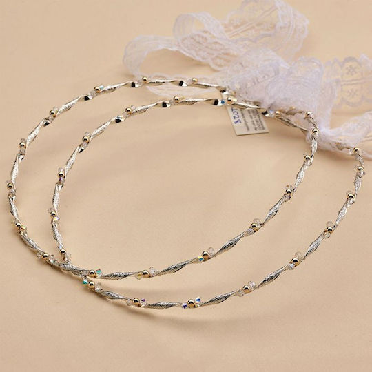 Pageri Handmade Silver Plated Wedding Crowns Pageri