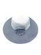 MI-TU Exclusive Blume Frauen Stoffartig Hut Floppy Blau
