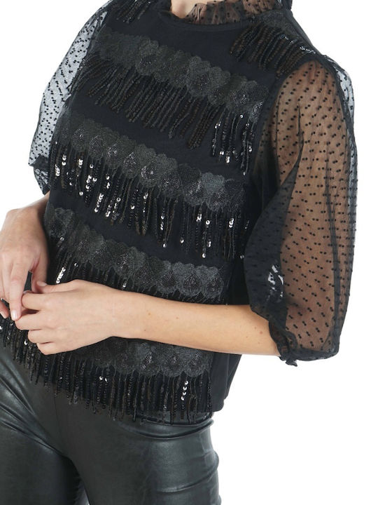 Fracomina Bluse Schwarz