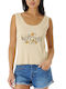 Women's Summer Blouse Sleeveless Beige