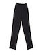 Women's Fabric Trousers with Elastic Navy Blue