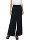 Damen Stoff Cargo Hose Schwarz