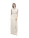 Summer Maxi Dress for Wedding - Christening with Beige Lace