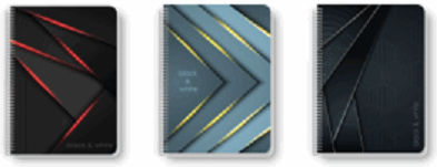 Label Label Spiral Notebook Ruled A4 120 Sheets 4 Subjects Black 1pcs