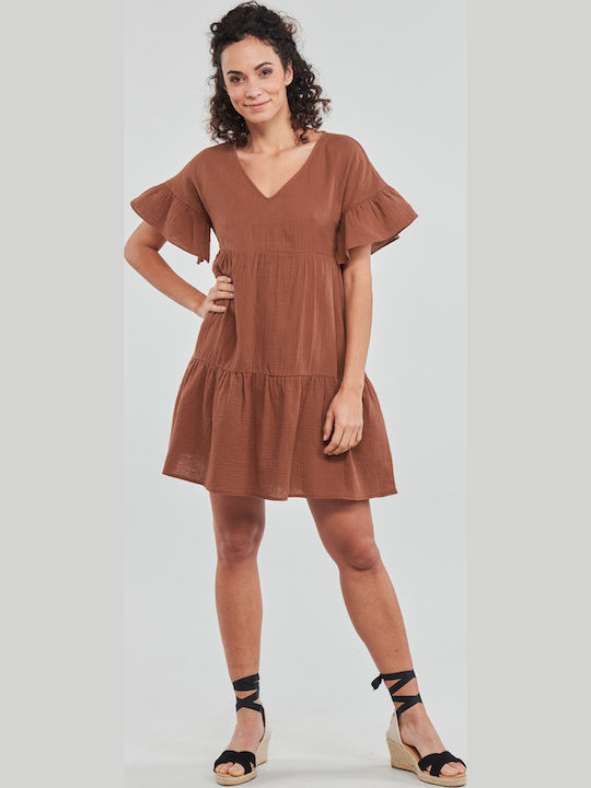 Sommer Mini Kleid Orange