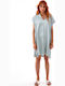 Sommer Mini T-Shirt Kleid Light Mint