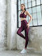 Training Women's Long Firming High Waist Purple Dark