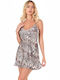 Primoda Sommer Damen Nachthemd Leopard