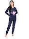 Amelie Winter Damen Pyjama-Set Blue