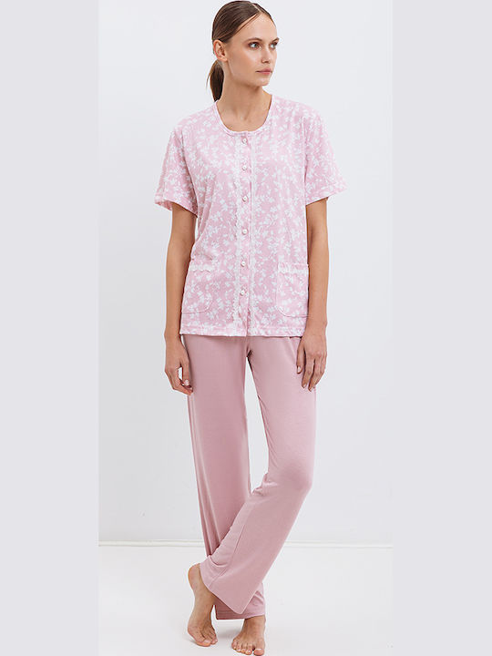 Odyssey Sommer Damen Pyjama-Set Rosa