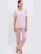 Odyssey Sommer Damen Pyjama-Set Rosa