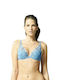 Bra without Padding Underwire Blue