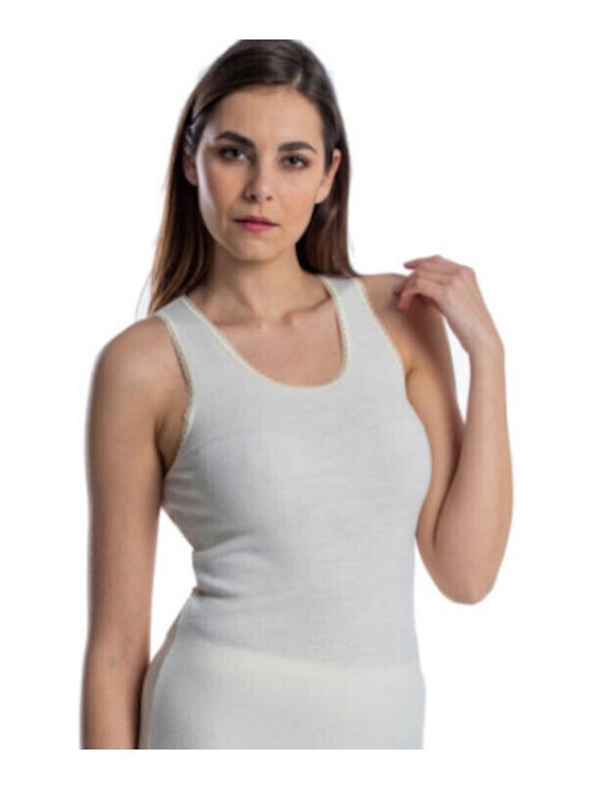 Koussis Women's Sleeveless T-Shirt Beige