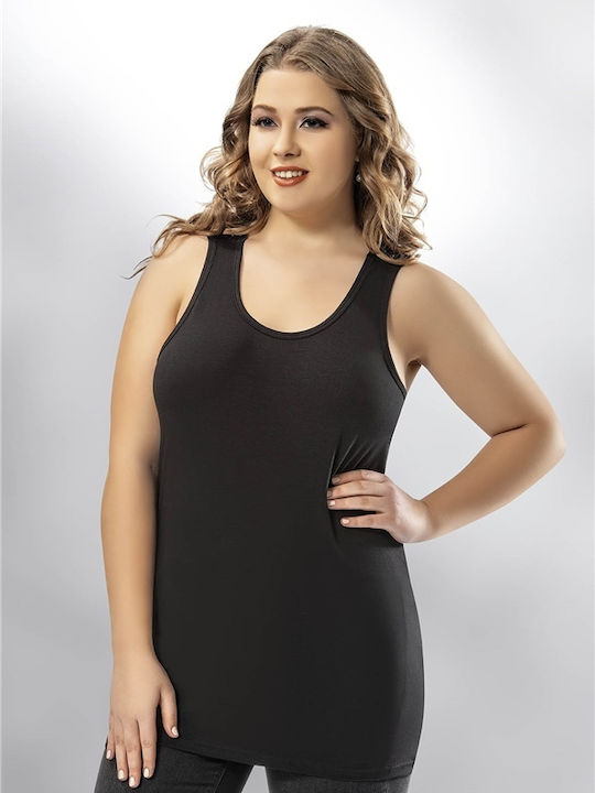 Kota Ic Giyim Ärmellos Black Damen T-Shirt
