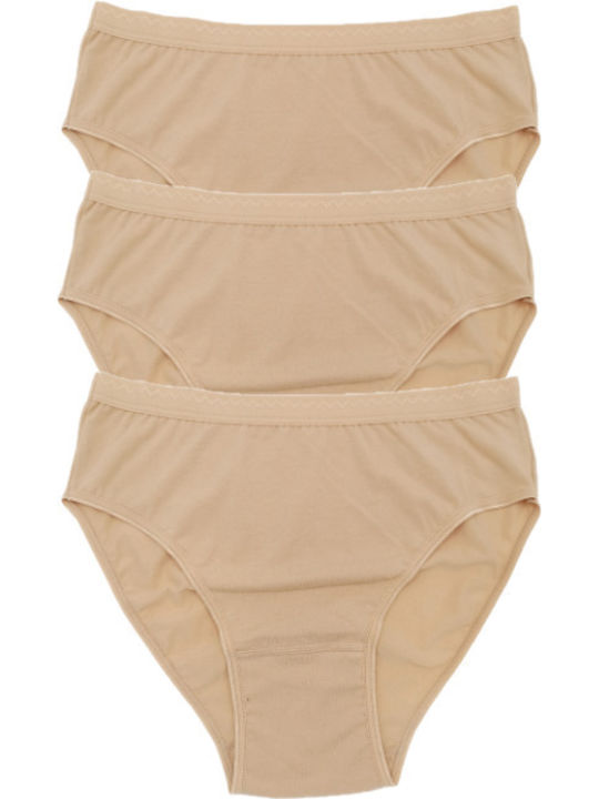 High Waist Women's Slip 3Pack Beige