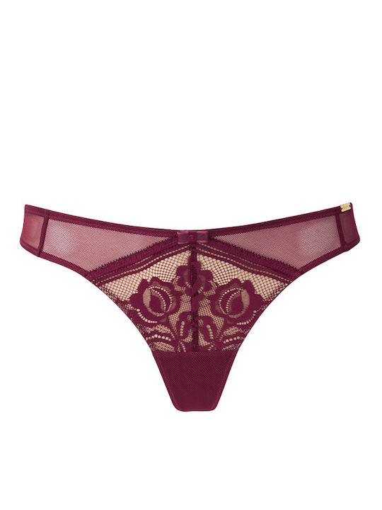 Gossard String με Δαντέλα Μπορντό