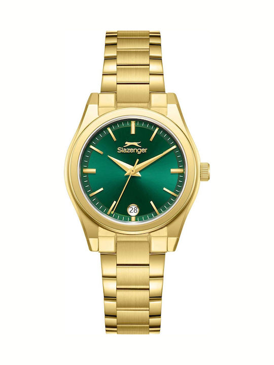 Slazenger Women's Watch with Gold Metal Bracelet