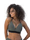 Bikini Dreieck Top D Cup Mit Polsterung Gestreift