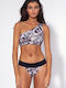Set Bikini Τριγωνάκι Animal Print Μαυρο