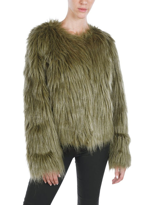 Women's Short Fur Green
