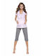 Italian Fashion Felicita Maternity Pajama Set & Nursing Pink