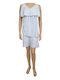 Jeannette Lingerie Maternity Pajama Set & Nursing Sky Blue