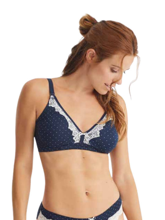 Promise Maternity & Nursing Bra with Clips Blue