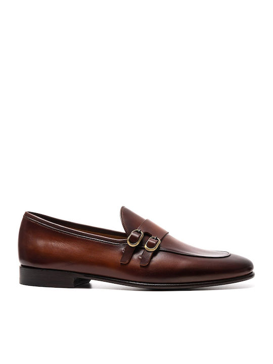 Leder Herren Mokassins in Tabac Braun Farbe