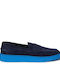 Leder Herren Mokassins in Blau Farbe