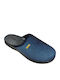 2838 Leder Herren Hausschuhe Blaue Anatomische