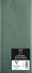 Tissue Paper 50x70cm 6 Sheets Foil Dark Green