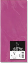 Tissue Paper 50x70cm 6 Sheets Foil Fuchsia