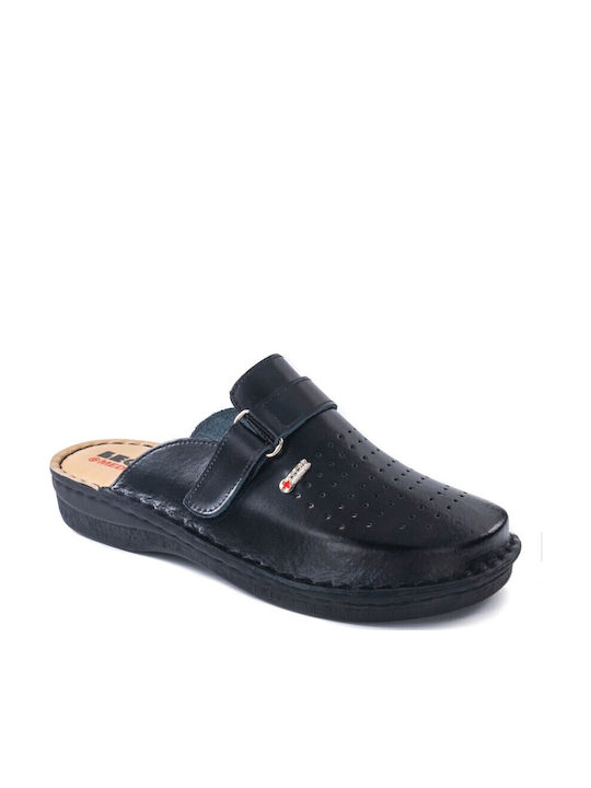 Leon Din piele Anatomici Sabot Negre